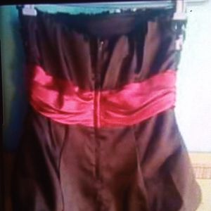 Strapless sequin dress